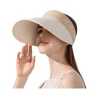 Générique Pare-Soleil pour Femmes Chapeaux De VisièRe à Large Bord RéSistants Au Vent Protection UV Chapeau De Pliable RéGlable pour Plage