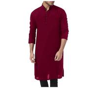 Générique Paris Gandoura Homme Artisanat Traditionnel Marocain Coton De Qualité Supérieure Coton Chemise De Nuit Blanche Longue Jelaba Homme Musulman Manteau pour Ethnique, Mariage, Soirée