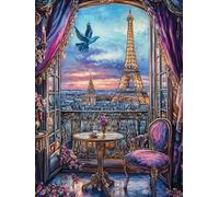 Générique Paris Kit de Broderie Point de Croix 11CT Pré-imprimé - Idéal pour Débutants et Adultes, Activité DIY pour la Décoration Intérieure 30x40cm 1521