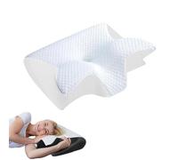 Générique Paris Oreiller SOYA 2.0, Oreiller Ergonomique Cervical, Soutien Cervical 6 Zones, Mémoire De Forme Haute Densité, Soulage Douleurs Cou & épaules (Blanc)