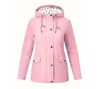 Générique Parka Femme Impermeable Pluie Running Trench Transparent Polaire Rose Anti- Combinaison Ciré Manteau Randonnée Vêtements de Pluie Softshell Femme XL