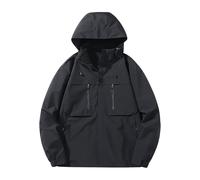 Générique Parka Homme Imperméable, Manteau De Pluie Travail Homme À Manches Longues Veste a Capuche Décontracté Respirante Résistante Tendance Coupe-Vent pour Un Usage Quotidien Et en Plein Air