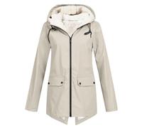 Générique Parka Imperméable Femme Manteau D'hiver Capuche Fourrée Coupe-Vent Zippé Veste Extérieur Chaude Mode Vetement Femme Grande Taille