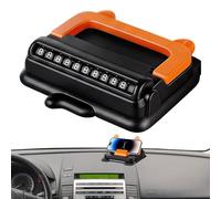 Générique Parking Number Plate - Car Dashboard Phone Display | Hidden Contact Card with Phone Holder Stand Sliding Privacy Cover Design Rotating Number for Vehicles, SUV, Truck Use