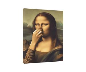 Générique Parody Mona Lisa Bathroom Wall Art Decoration | 30X40CM Mona Lisa Smile Bathroom Wall Decoration,Bad Smell Aesthetics Painting Picture Walls Decor For Home Room Apartment