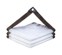 Générique Parois LatéRales Transparentes en Vinyle pour Auvent De Serre, BâChe Transparente éPaisse avec Bords Cousus RenforcéS Et Protections d'angle pour Auvent De Terrasse