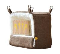 Générique Parrot Bed - Cotton Heated Hut | Parakeet Warmer Nest with Heating Pad | for Conure Lovebirds Hamster Cockatoo Finch Home Balcony Garden Indoor Outdoor Yard