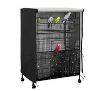 Générique Parrot Bird Cage Cover - Waterproof Breathable Cage Shield for Pet Birds | Soft Lightweight Fabric with Privacy Control Design, Large Protective Wrap, Suitable for Indoor Outdoor Home Use