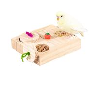 Générique Parrot Foraging Toys | Wood Bird Enrichment Toys,Mental-Stimulation Safe Chewing Natural Portable Beak-Healthy Playground for Nesting Behavior Social Interaction Cage