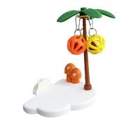 Générique Parrot Perch with Bell - Hanging Perch Decor, Bird Cage Swing, Rough-Surfaced Natural Parrot Toy, Interactive Enrichment Toy for Birds Cockatiels Parakeets Lovebirds Small Medium Large
