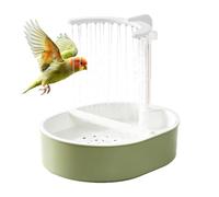 Générique Parrot Shower - Large USB Powered Bathtub 31.5x24.5cm | Automatic Parakeet Cage Bird Bath for Finch African Grey Cockatiel Budgerigar Macaw Indoor Outdoor Cage Home Balcony