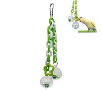 Générique Parrot Toys | Colorful Chewable Bead Cage Game | Macaw Cockatiel Conure Foraging Toy | Bead Roller with Bell, Wooden Shredder, and Safe Durable Materials for Small & Large Birds