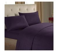 Générique Parure De Drap Housse 4 Pièces en Coton, Confortable, sans Housse De Couette - Draps Respirants, Infroissables, Rafraîchissants, Luxueux Et Mixtes pour Chambre, Chambre D’Amis(Purple,Queen)