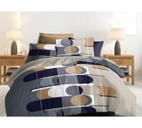 Générique Parure de Draps imprimé 4 Pièces 2 Places - 1 Drap Plat + 1 Drap Housse (160 cm ou 180 cm) + 2 Taies d'oreiller 65 x 65 cm - 100% Coton 57 Fils/cm² - Haute Qualite (SYMPHONIE, 180 X 200 CM)