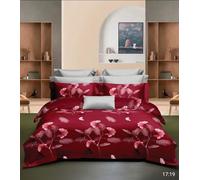 Générique Parure de Draps imprimé 4 Pièces 2 Places - 1 Drap Plat + 1 Drap Housse (au Choix) + 2 Taies d'oreiller 65 x 65 cm - 100% Coton 57 Fils/cm² - Haute Qualite (Rouge, 180 X 200 CM)