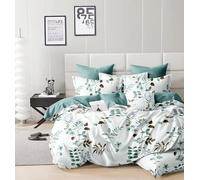 Générique Parure de Draps imprimé 4 Pièces 2 Places 140 x 190 cm - 1 Drap Plat + 1 Drap Housse + 2 Taies 65 x 65 cm - 100% Coton 57 Fils/cm² - Premium, Douceur & Confort (COL2026HD6)