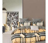 Générique Parure de Draps imprimé 4 Pièces 2 Places 140 x 190 cm - 1 Drap Plat + 1 Drap Housse + 2 Taies 65 x 65 cm - 100% Coton 57 Fils/cm² - Premium, Douceur & Confort (Burry)