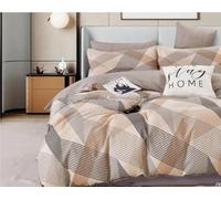 Générique Parure de Draps imprimé 4 Pièces 2 Places 140 x 190 cm - 1 Drap Plat + 1 Drap Housse + 2 Taies 65 x 65 cm - 100% Coton 57 Fils/cm² - Premium, Douceur & Confort (Linda)