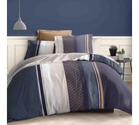 Générique Parure de Draps imprimé 4 Pièces 2 Places 140 x 190 cm - 1 Drap Plat + 1 Drap Housse + 2 Taies 65 x 65 cm - 100% Coton 57 Fils/cm² - Premium, Douceur & Confort (CAROS)