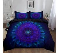 Générique Parure de Lit 1 Personnes avec Housse de Couette Kaléidoscope du Surréalisme 90 x 190 cm avec 1 Taies d'oreiller 65 x 65 cm avec Fermeture Eclair pour Adulte Enfant Fille Ado, Noir