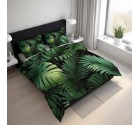 Générique Parure de Lit 140x200 Adult Palmier, Housse de Couette 1 Personne Monstèra Botanique Tropical, Ensemble de Literie en Microfibre Doux avec 1 Taie 65x65 GG4l