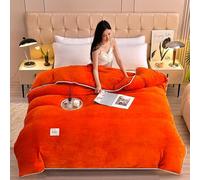 Générique Parure de Lit 200x230cm Adulte en Flanelle - Housse de Couette Polaire 200x230cm Chaude et Douce - Linge de Lit Hiver avec Fermeture Éclair et Taies d'oreiller