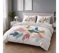 Générique Parure de Lit 220 x 240 cm, Minimaliste Abstrait Doux Flèche, Réversible en Microfibre Douce Housse de Couette avec 2 Taies d’Oreiller 65 x 65 cm Multicolore