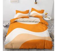 Générique Parure de Lit 240 x 260 Rétro Année 70 - Housse de Couette 2 Personnes Motif Vintage avec Fermeture éclair - Ensemble de Literie en Microfibre Douce avec 2 Taies d'oreiller S#&-156