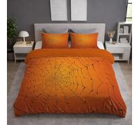 Générique Parure de Lit 240x220 Style Sombre, Housse de Couette 240x220 Toile D'AraignéE, Housses de Couettes et 2 Taies d'oreiller 65x65 cm, Microfibre Douce et Résistante A1265