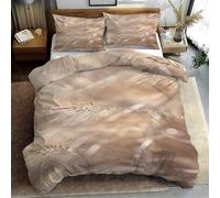 Générique Parure de Lit 90x190 Minimaliste, Housse de Couette 135x200 Herbe à Queue De Renard, Housses de Couettes et 2 Taies d'oreiller 65x65 cm, Microfibre Douce et Résistante b2666