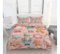 Générique Parure de Lit Noël Enfants, Housse de Couette Flocons de Neige Casse-Noisette 180x200 avec Fermeture Éclair en Microfibre Douce Respirante, Ensemble de Literie avec 2 Taies d’Oreiller Ah123