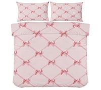 Générique Parure de lit Nœud Papillon Rose 3D pour Enfant Bébé - Housse de Couette Coquette Fille Réversible 100 x 135 cm avec 1 Taie d'oreiller 40x60 - Fermeture Éclair, oN842