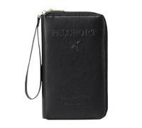 Générique Passport Holder, PU Leather Waterproof Wallet Organizer with Multi-Card Slot, Portable Ticket Document Storage Purse for Men Women Vacation Business Trip International Companion