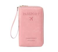 Générique Passport Holder, Travelling Wallet, 7.48x4.33x0.98 inches Portable PU Leather Cover Multiple Card Slots, Document Pocket Organizer for Ticket, Purse, Storage, Travel, Companion, Holiday