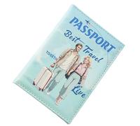Générique Passports Cover, Printing Couple Passport Covers, Credit Card Boarding Pass Wallet, 1 Piece Ideal for Couples, Women, Kids, Study Abroad, Travel Accessories, 11.8x8x6cm