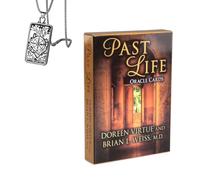 Générique Past Life Oracle - Pocket Edition, Papier cuivre, idéal pour Les débutants, Comprend Cartes et Collier