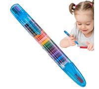 Générique Pastels Gras 20 Couleurs Pour Écoliers Et - Craies Huile Sûres Inodores Pour Dessin Et Gribouillage | Mine Rechargeable Matériau PP | 14x1.5cm (Couleur Corps Stylo Aléatoire Emballage OPP)