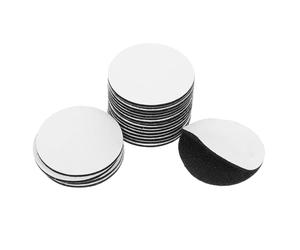 Générique Pastilles Auto-adhésives à Scratch Rondes 6 Cm 20 Paires Noires Fixations Antidérapantes pour Nappes, Tapis et Draps Autocollants à Points Auto-agrippants Polyvalents pour Maison