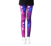 Générique Patanlon Fille Leggings Fins pour Filles Printemps et Automne Pantalons Extensibles en Soie de Lait imprimés Pantalons pour Enfants de Grande Taille(E,10-11 Ans)