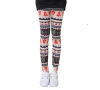 Générique Patanlon Fille Leggings Fins pour Filles Printemps et Automne Pantalons Extensibles en Soie de Lait imprimés Pantalons pour Enfants de Grande Taille(A,18-24 Mois)