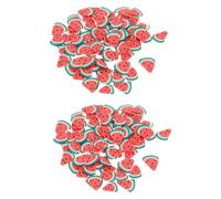 Générique Patch à Ongles Nail Art en Argile Polymère Rouge pour DIY 5 Paquet, Autocollants Faciles à Utiliser pour Création Rapide de Manucure et Décoration de Coque de Téléphone