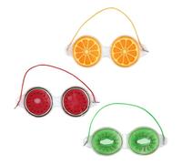 Générique Patchs Oculaires Réutilisables en Gel Yeux 3pcs Bande Élastique, Masque Glacé Yeux à Domicile, Soulage les Maux de Tête les Poches