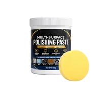 Générique Pâte à polir Les métaux Nettoyant Multiusage avec Éponge | Pâte de nettoyage pour plaques vitro pour Céramique Métal Chaise Meuble Table Plan de Travail Ustensile de Cuisine