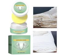 Générique Pâte Nettoyante pour Chaussures - Crème Nettoyante et Lustrante pour Baskets avec Brospe - Soin Des Chaussures pour Cuir Toile Mailles Semelles Caoutchouc et Sandales