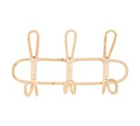 Générique Patère Murale Tressée en Rotin Naturel 3 Crochets, Porte-serviettes Mural, Étagère Murale Décorative pour Chambre et Salle de Bain, Rangement Pratique et Gain de Place