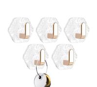 Générique Patère pour Serviettes - 5 Patères Salle de Bain Sans Perçage Pour Mur,Porte-Charges Vestiaire Porte-Robe pour Maison Cuisine Piscine