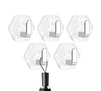 Générique Patère pour Serviettes,5 Porte-serviettes Mural pour Salle de Bain | Accroche-Vêtements Porte-Manteaux Lourds Pour Cuisine Séjour Piscine Dortoir Camping-Car