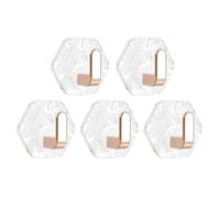 Générique Patère pour Serviettes | Support Mural pour Serviettes de Salle de Bain en 5 Pièces | Porte-Manteaux Adhésifs pour Appartement Camping-Car Salon Cuisine et Stockage Piscine