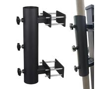 Générique Patio Umbrella Holder, Adjustable Rust-Resistant Parasol Clamp, Deck Railing Umbrella Bracket for Railing Fence Outdoor Balconies Courtyards Gardens, 3.3cm-4.57cm Poles