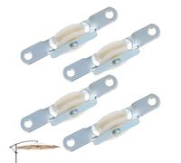 Générique Patio Umbrella Pulley Bracket - Parasol Rope Sliding Bracket | Replacement Parts for Balcony Courtyard Outdoor Pool | 4 Pieces, Stainless Steel+ABS, 6.3cm
